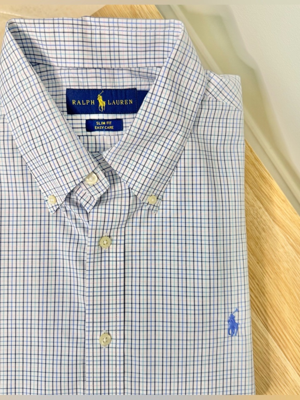 NEW Polo Ralph Lauren Slim Fit Plaid Button Down | 17.5